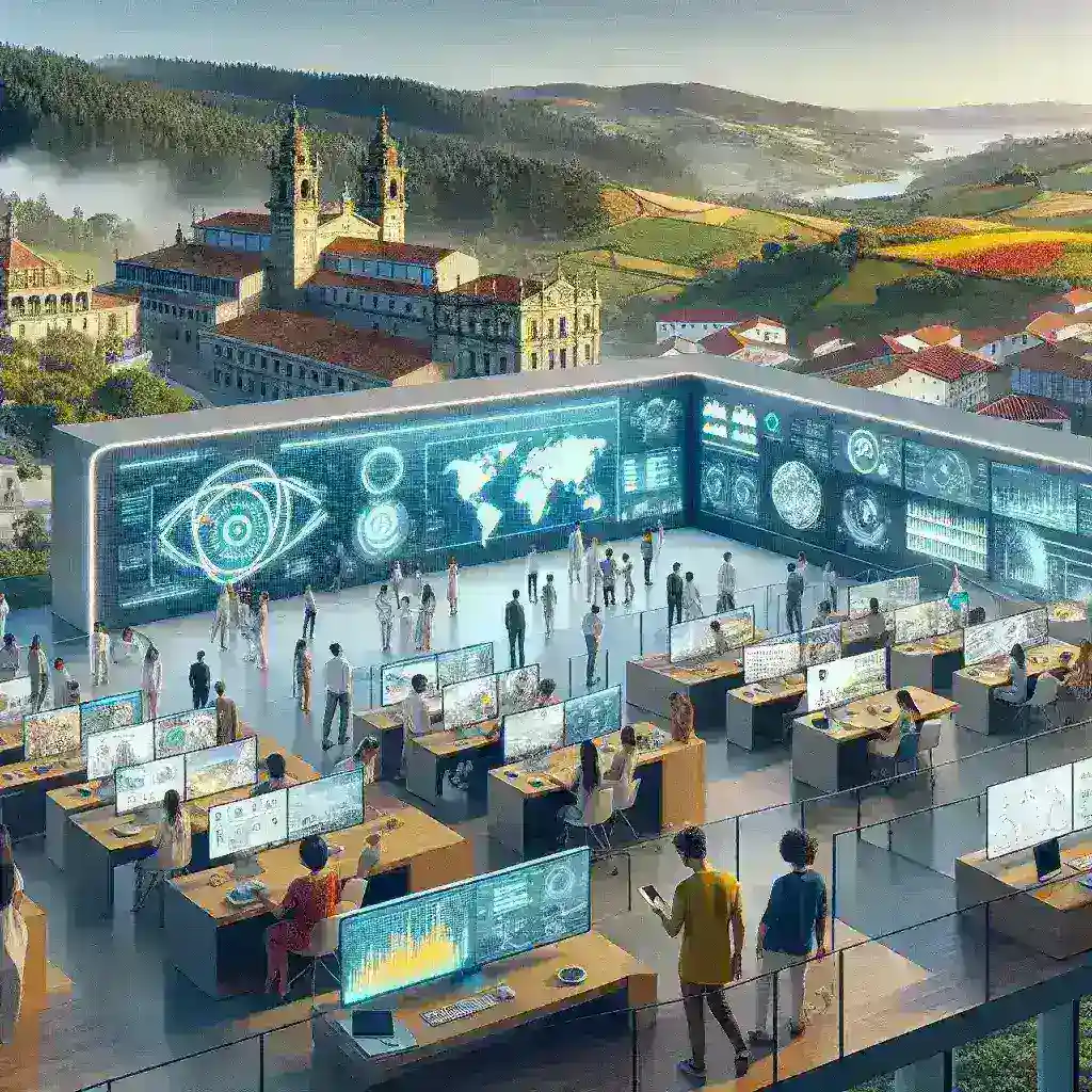 "Investigadores en el centro tecnológico de Galicia probando inteligencia artificial para mejorar las prácticas de pesca sostenible en el océano."