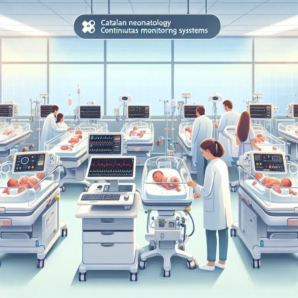 "Neonatology continuous monitoring system being tested in a Catalan hospital, showcasing advanced technology for premature infant care."