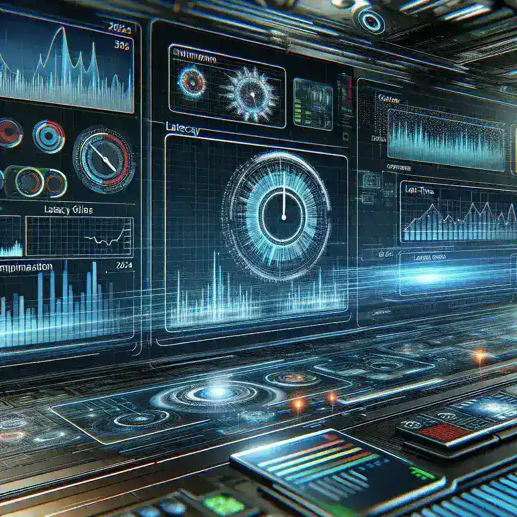 "Infografía sobre soluciones de monitoreo de latencia en aplicaciones en tiempo real, destacando estrategias y herramientas clave en 2024 para optimizar el rendimiento y la experiencia del usuario."