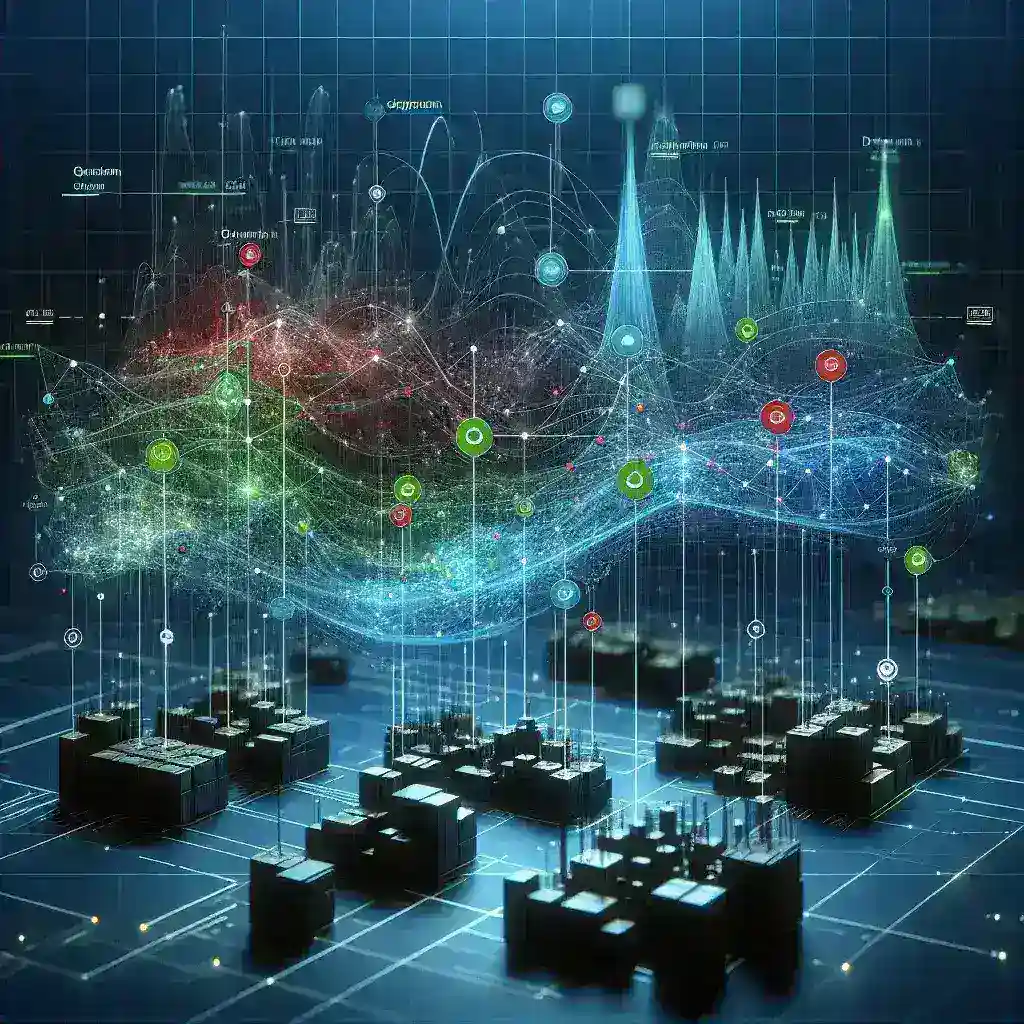 Alt text: "Gráfico ilustrativo de soluciones de monitoreo de latencia en aplicaciones en tiempo real, mostrando métricas de rendimiento y optimización para mejorar la experiencia del usuario."
